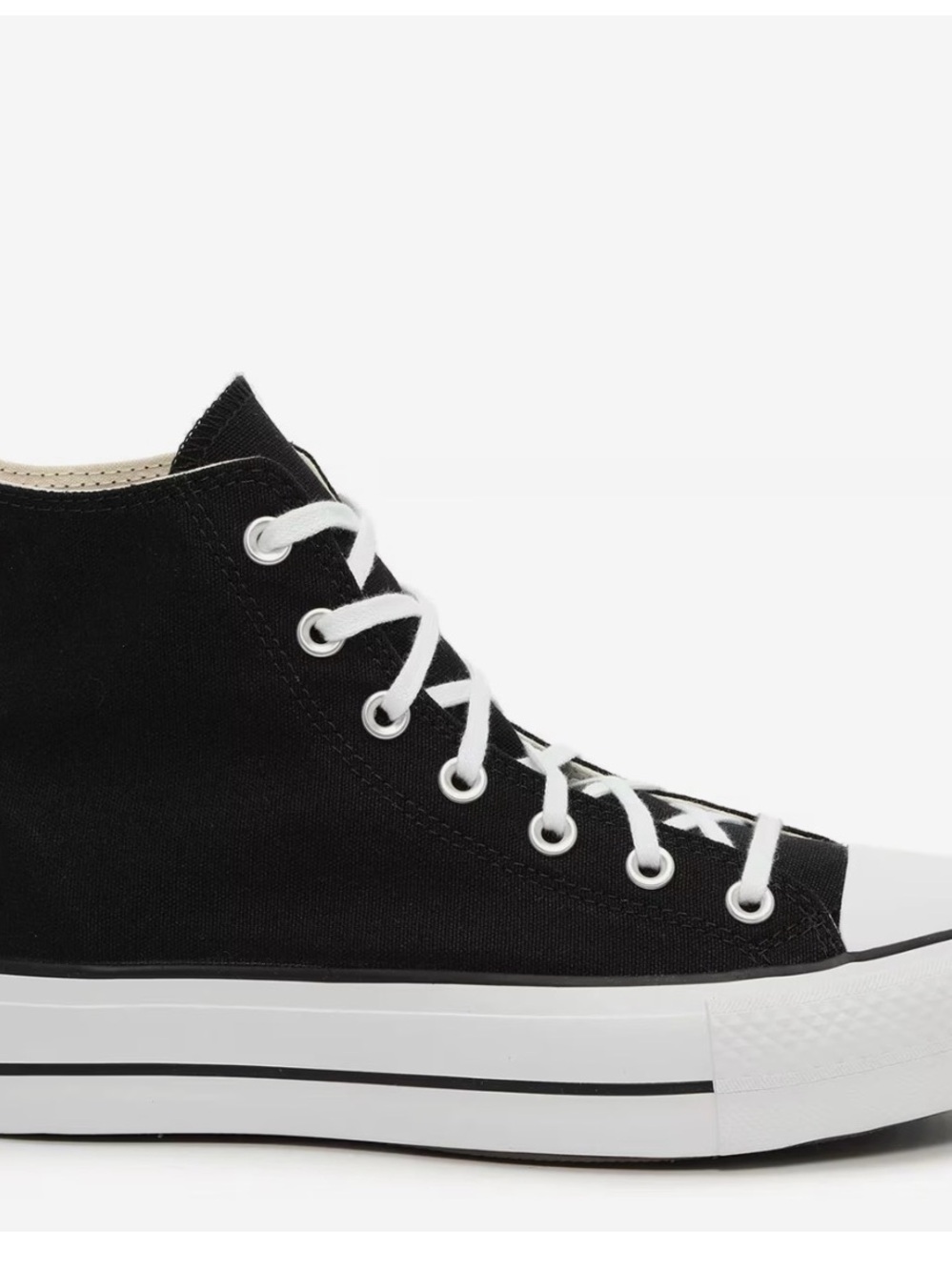 Converse Black and White High-Top Sneakers - Picture 6 of 7